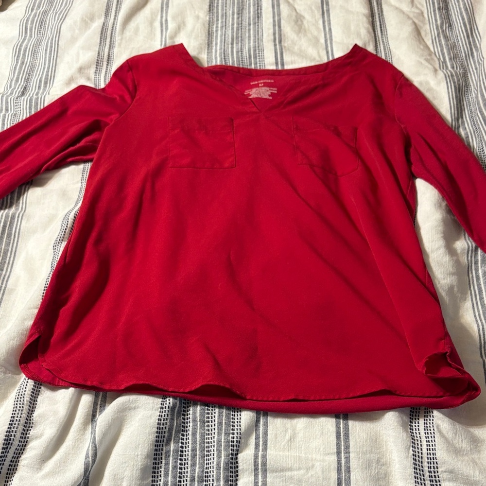 Van Heusen Women's Classic Red Blouse